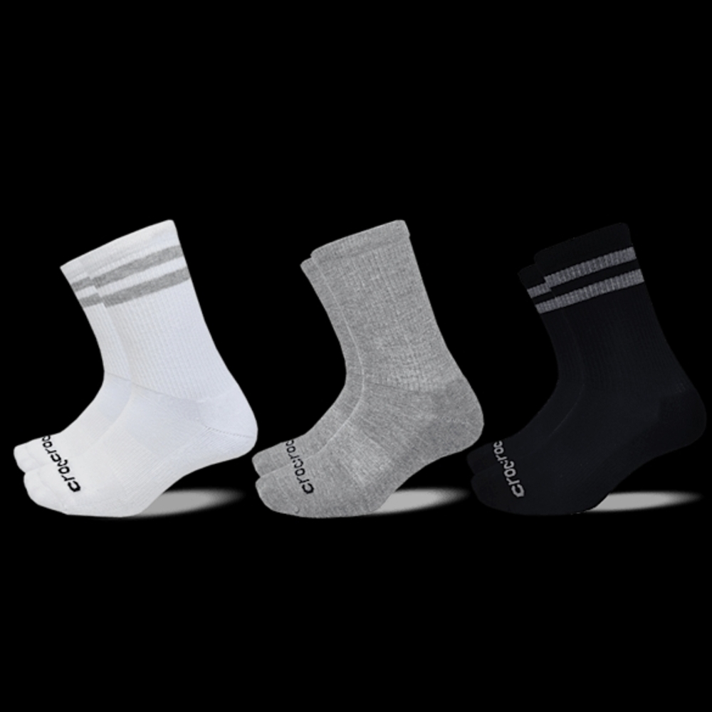 Men's White, Gray, and Black Socks Set